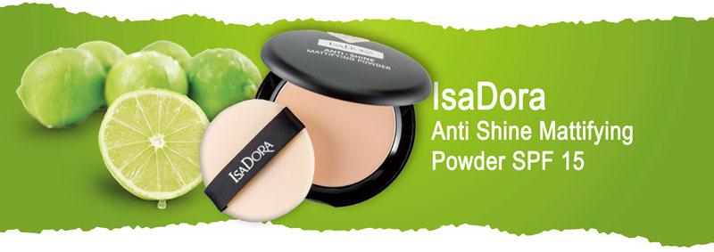 Пудра для лица матирующая-антиблеск IsaDora Anti Shine Mattifying Powder SPF 15