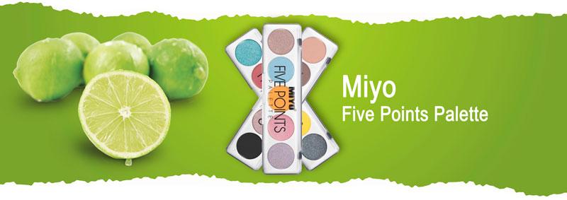 Палетка теней для век Miyo Five Points Palette