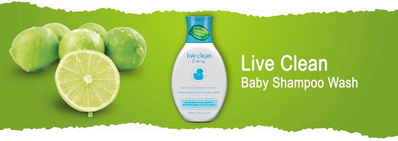 Детский шампунь для волос и тела "Без слез" Live Clean Baby Shampoo Wash