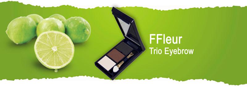 Тени для бровей компактные тройные FFleur Trio Eyebrow