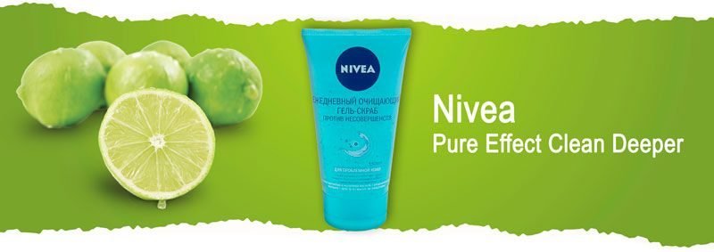 Гель-скраб ежедневный очищающий против несовершенств для проблемной кожи Nivea Pure Effect Clean Deeper