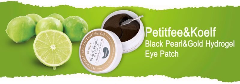 Гидрогелевые патчи для глаз с золотом и черным жемчугом Petitfee&Koelf Black Pearl&Gold Hydrogel Eye Patch